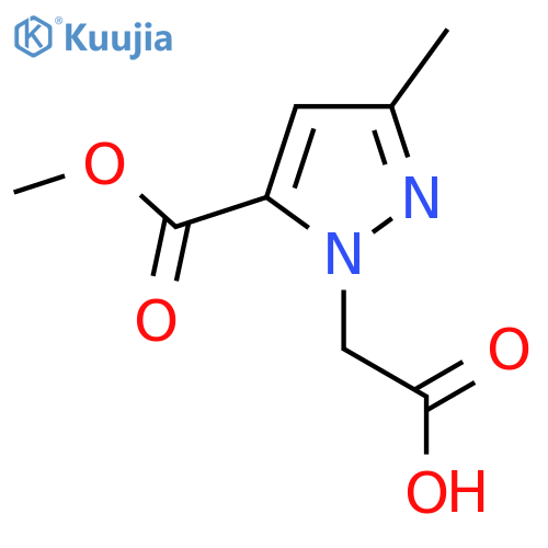 2-(5-Methoxycarbonyl-3-methylpyrazol-1-yl)acetic acid structure