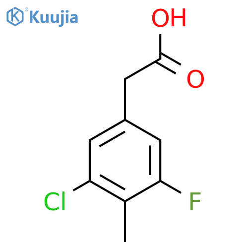 3-Chloro-5-fluoro-4-methylphenylacetic acid structure
