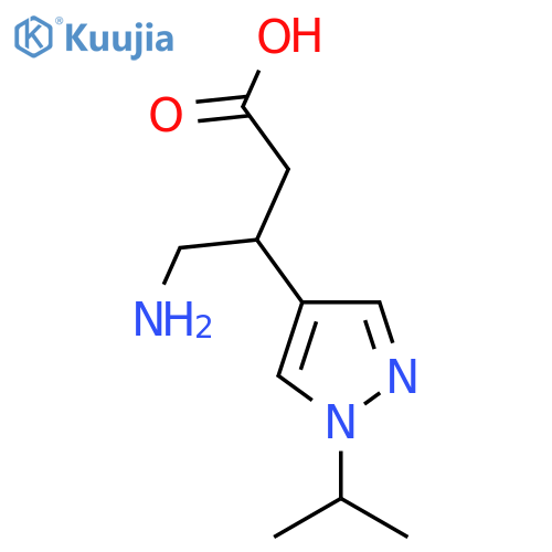 4-amino-3-1-(propan-2-yl)-1H-pyrazol-4-ylbutanoic acid structure