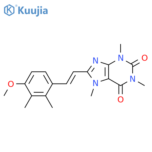 1H-Purine-2,6-dione,3,7-dihydro-8-[(1E)-2-(4-methoxy-2,3-dimethylphenyl)ethenyl]-1,3,7-trimethyl- structure
