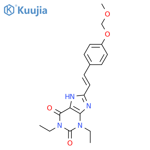 1H-Purine-2,6-dione,1,3-diethyl-3,7-dihydro-8-[2-[4-(methoxymethoxy)phenyl]ethenyl]-, (E)- (9CI) structure