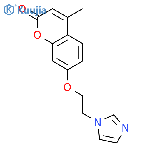 2H-1-Benzopyran-2-one,7-[2-(1H-imidazol-1-yl)ethoxy]-4-methyl- structure