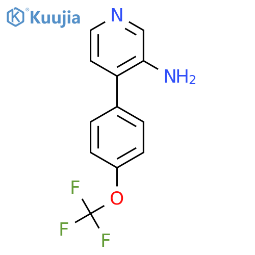 4-[4-(Trifluoromethoxy)phenyl]pyridin-3-amine structure