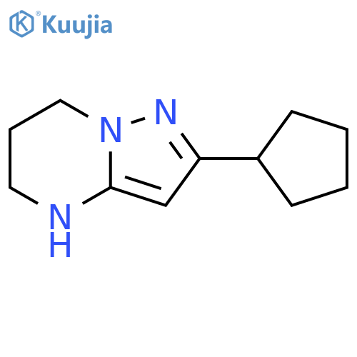 2-cyclopentyl-4H,5H,6H,7H-pyrazolo1,5-apyrimidine structure