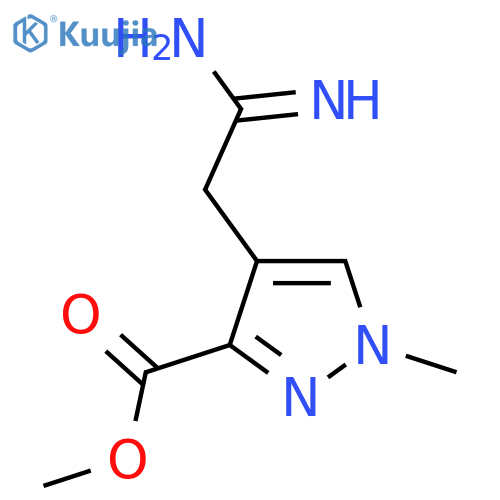methyl 4-(carbamimidoylmethyl)-1-methyl-1H-pyrazole-3-carboxylate structure