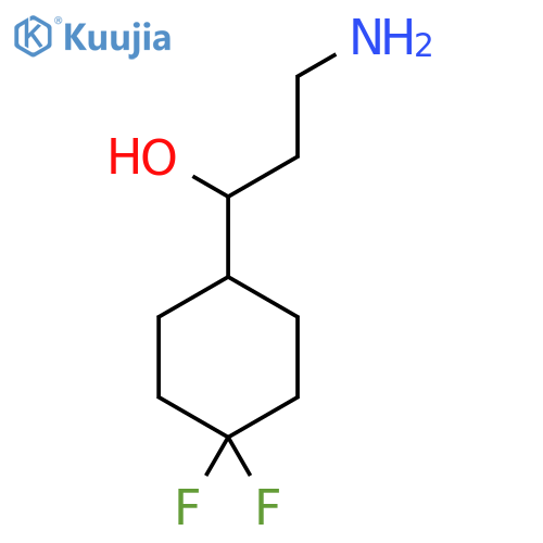3-amino-1-(4,4-difluorocyclohexyl)propan-1-ol structure