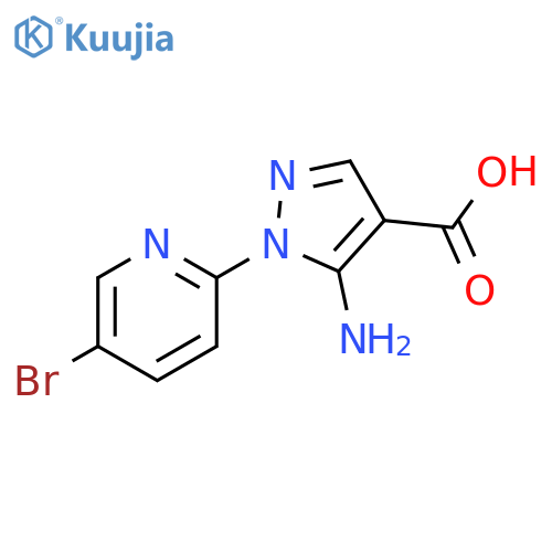 5-amino-1-(5-bromopyridin-2-yl)-1H-pyrazole-4-carboxylic acid structure