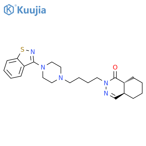 1(2H)-Phthalazinone,2-[4-[4-(1,2-benzisothiazol-3-yl)-1-piperazinyl]butyl]-4a,5,6,7,8,8a-hexahydro-,(4aR,8aR)-rel- structure