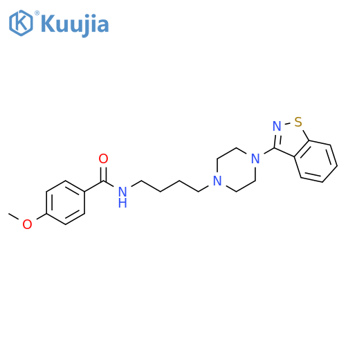 Benzamide,N-[4-[4-(1,2-benzisothiazol-3-yl)-1-piperazinyl]butyl]-4-methoxy- structure