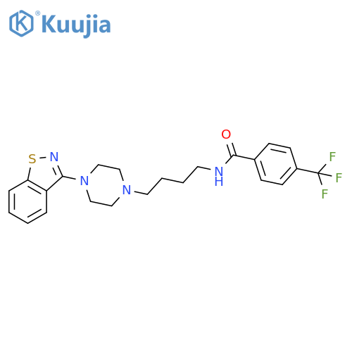 Benzamide,N-[4-[4-(1,2-benzisothiazol-3-yl)-1-piperazinyl]butyl]-4-(trifluoromethyl)- structure