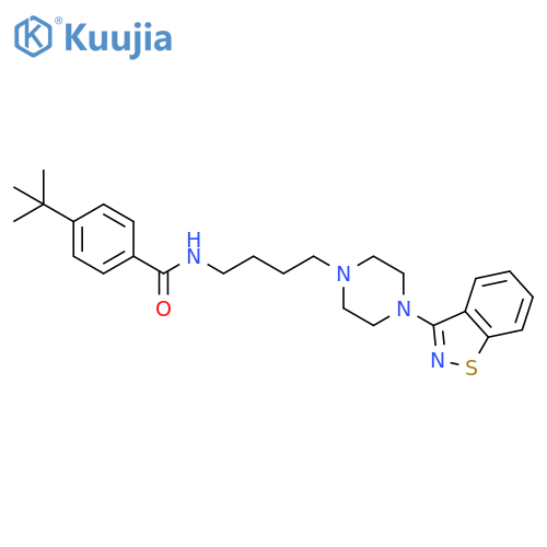 Benzamide,N-[4-[4-(1,2-benzisothiazol-3-yl)-1-piperazinyl]butyl]-4-(1,1-dimethylethyl)- structure
