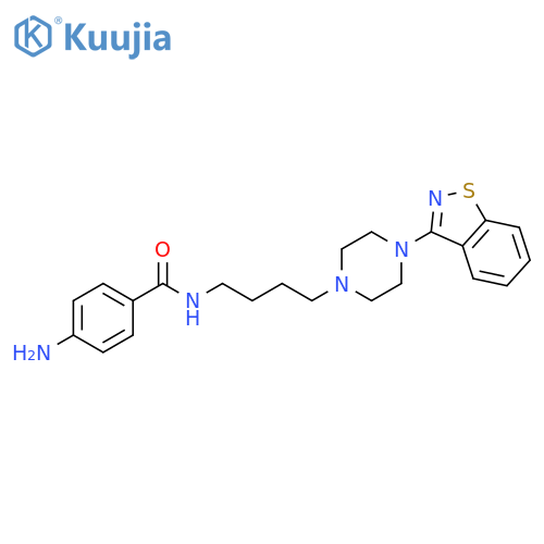 Benzamide,4-amino-N-[4-[4-(1,2-benzisothiazol-3-yl)-1-piperazinyl]butyl]- structure