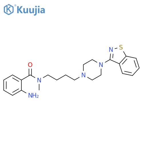 Benzamide,2-amino-N-[4-[4-(1,2-benzisothiazol-3-yl)-1-piperazinyl]butyl]-N-methyl- structure