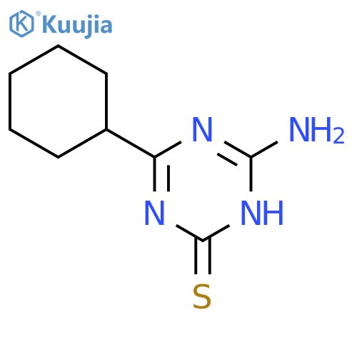 1,3,5-Triazine-2(1H)-thione, 6-amino-4-cyclohexyl- structure