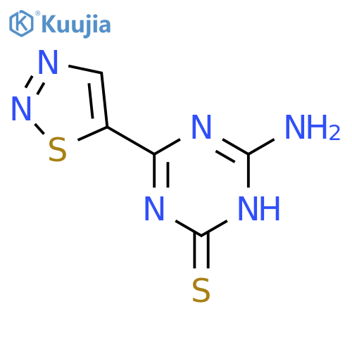 6-Amino-4-(1,2,3-thiadiazol-5-yl)-1,3,5-triazine-2(1H)-thione structure