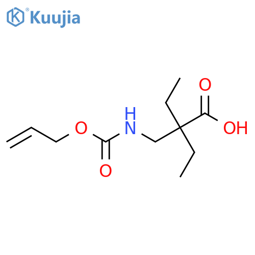 2-ethyl-2-({(prop-2-en-1-yloxy)carbonylamino}methyl)butanoic acid structure