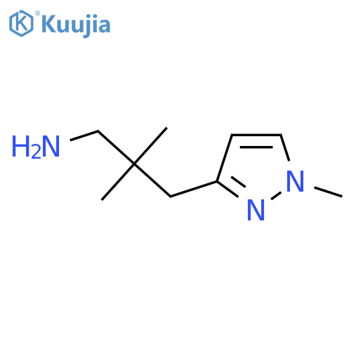 2,2-dimethyl-3-(1-methyl-1H-pyrazol-3-yl)propan-1-amine structure
