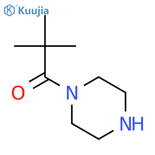 2,2-Dimethyl-1-(piperazin-1-yl)propan-1-one structure