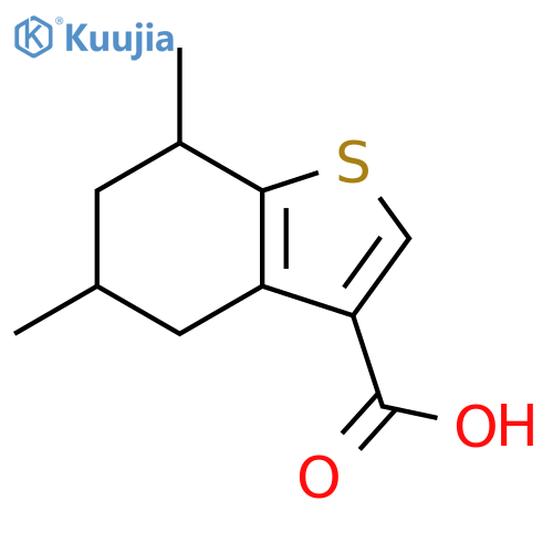 5,7-dimethyl-4,5,6,7-tetrahydro-1-benzothiophene-3-carboxylic acid structure