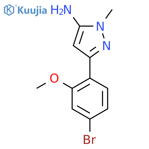 3-(4-bromo-2-methoxyphenyl)-1-methyl-1H-pyrazol-5-amine structure