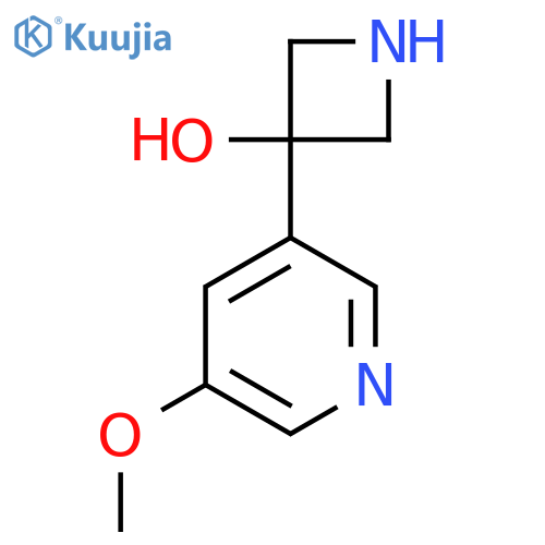 3-(5-methoxypyridin-3-yl)azetidin-3-ol structure