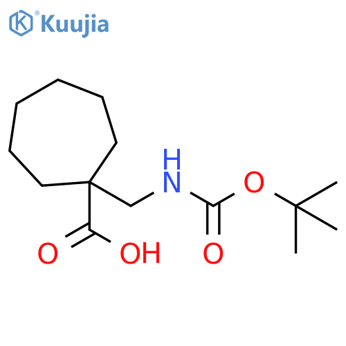 1-({(tert-butoxy)carbonylamino}methyl)cycloheptane-1-carboxylic acid structure