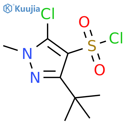 3-TERT-BUTYL-5-CHLORO-1-METHYL-1H-PYRAZOLE-4-SULFONYL CHLORIDE structure