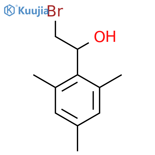 2-bromo-1-(2,4,6-trimethylphenyl)ethan-1-ol structure