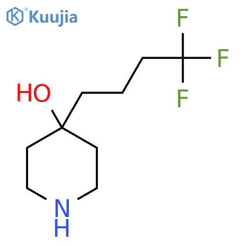 4-(4,4,4-Trifluorobutyl)piperidin-4-ol structure