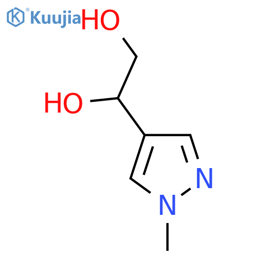 1-(1-methyl-1H-pyrazol-4-yl)ethane-1,2-diol structure