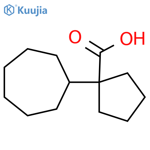 1-cycloheptylcyclopentane-1-carboxylic acid structure