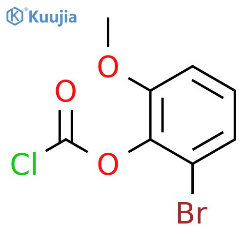 Carbonochloridic acid, 2-bromo-6-methoxyphenyl ester structure