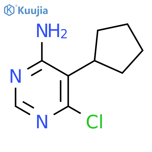 4-Pyrimidinamine, 6-chloro-5-cyclopentyl- structure
