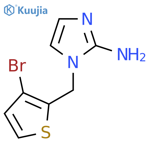 1-(3-bromothiophen-2-yl)methyl-1H-imidazol-2-amine structure