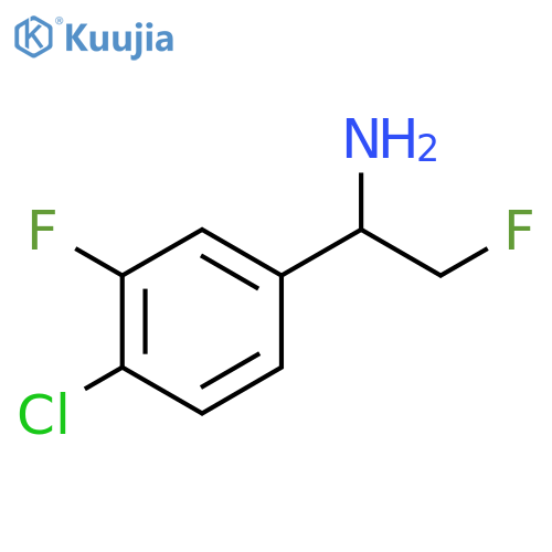 1-(4-chloro-3-fluorophenyl)-2-fluoroethan-1-amine structure