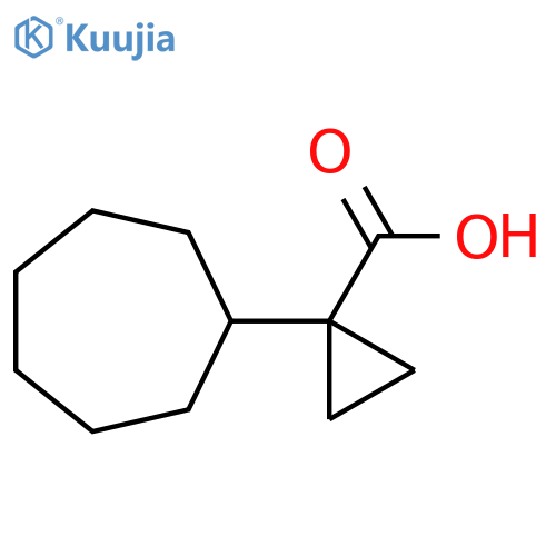 1-cycloheptylcyclopropane-1-carboxylic acid structure