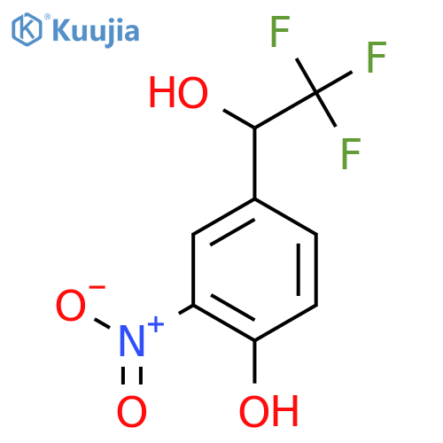 2-nitro-4-(2,2,2-trifluoro-1-hydroxyethyl)phenol structure