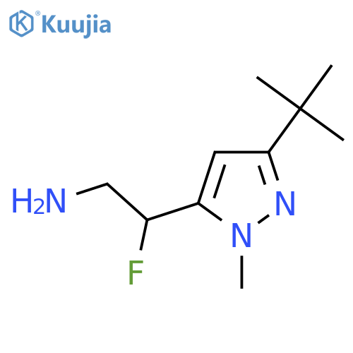 2-(3-tert-butyl-1-methyl-1H-pyrazol-5-yl)-2-fluoroethan-1-amine structure