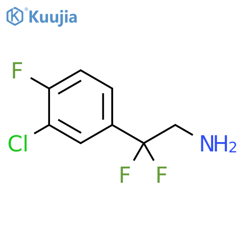 2-(3-chloro-4-fluorophenyl)-2,2-difluoroethan-1-amine structure