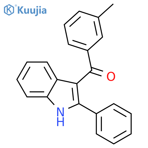 Methanone, (3-methylphenyl)(2-phenyl-1H-indol-3-yl)- structure