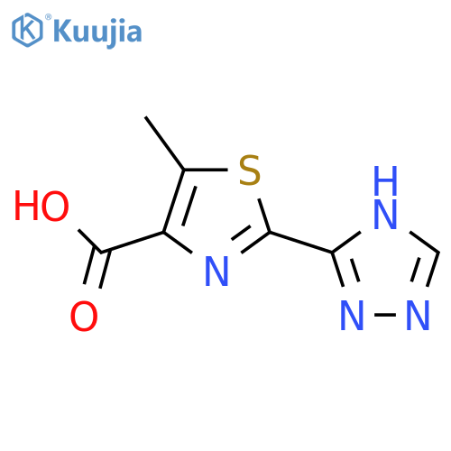 5-methyl-2-(4H-1,2,4-triazol-3-yl)-1,3-thiazole-4-carboxylic acid structure