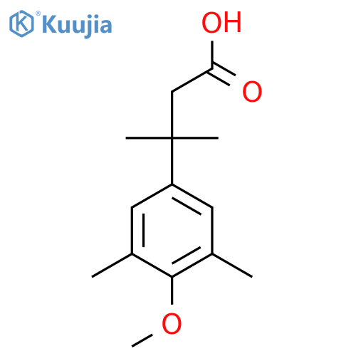 3-(4-methoxy-3,5-dimethylphenyl)-3-methylbutanoic acid structure