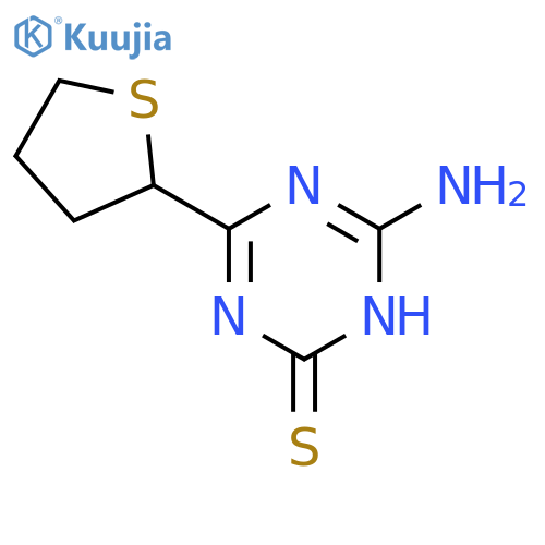 6-Amino-4-(tetrahydro-2-thienyl)-1,3,5-triazine-2(1H)-thione structure