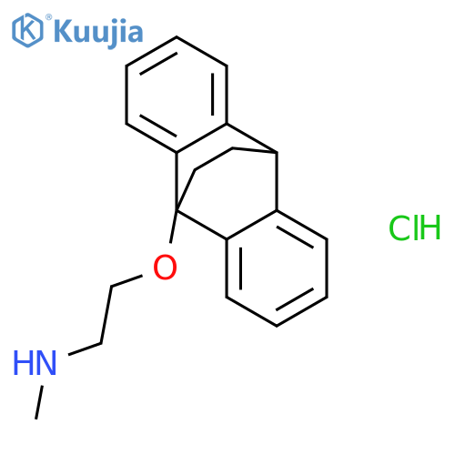 Ethanamine,2-[(9,10-dihydro-9,10-ethanoanthracen-9-yl)oxy]-N-methyl-, hydrochloride (1:1) structure