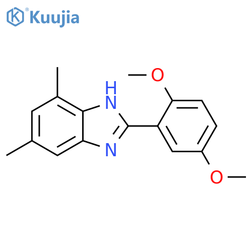 2-(2,5-Dimethoxy-phenyl)-5,7-dimethyl-1H-benzoimidazole structure