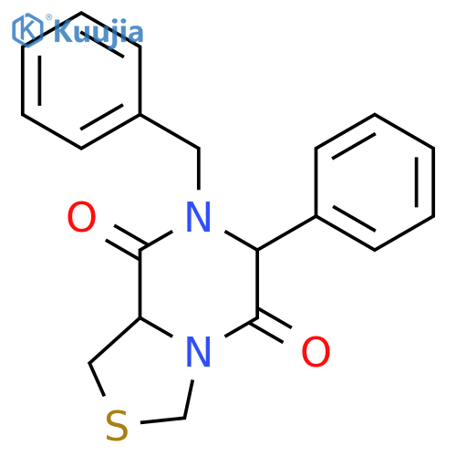 3H-Thiazolo[3,4-a]pyrazine-5,8-dione,tetrahydro-6-phenyl-7-(phenylmethyl)- structure