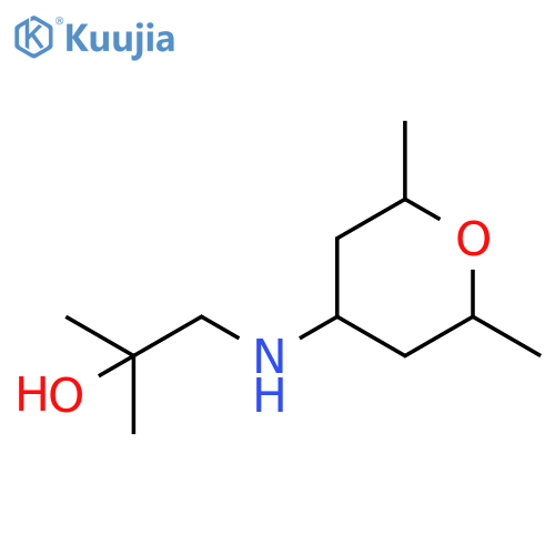 1-(2,6-dimethyloxan-4-yl)amino-2-methylpropan-2-ol structure