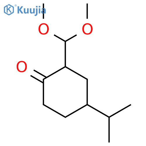 2-(dimethoxymethyl)-4-(propan-2-yl)cyclohexan-1-one structure