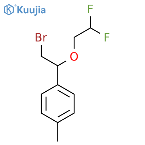 1-2-bromo-1-(2,2-difluoroethoxy)ethyl-4-methylbenzene structure