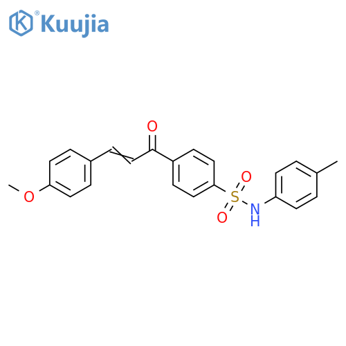 Benzenesulfonamide,4-[3-(4-methoxyphenyl)-1-oxo-2-propenyl]-N-(4-methylphenyl)- structure